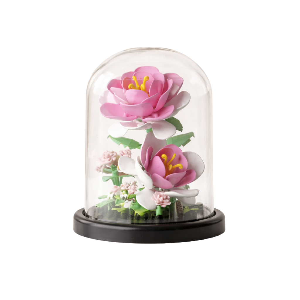 EverFlora™ Floral Display – Timeless Brick-Built Flowers Under Glass